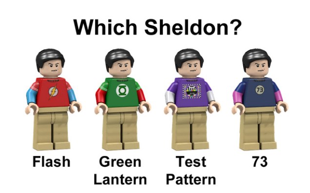 O Sheldon com camisa do Flash foi escolhido com 70% dos votos (ou 5.618 votos)