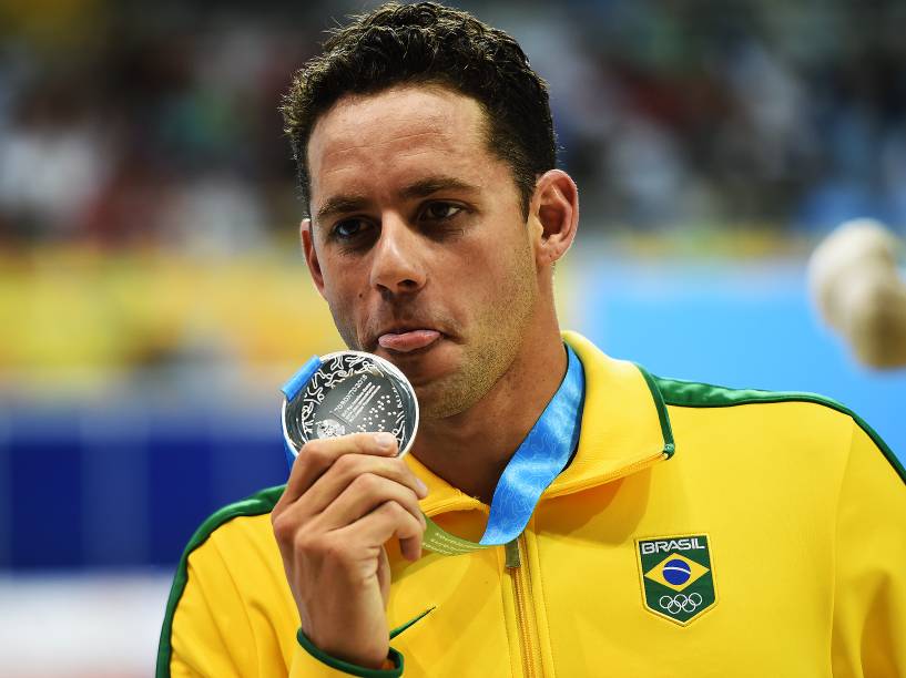 O brasileiro Thiago Pereira conquistou a prata nos 200 m medley e igualou o recorde de medalhas em Jogos Pan-Americanos<br><br>