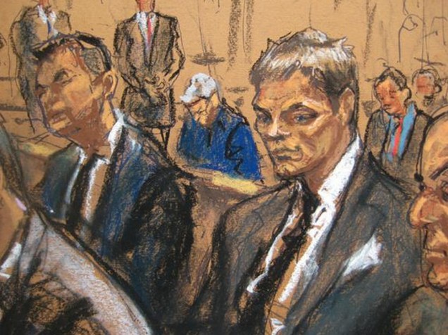 Retrato de Tom Brady feito por Jane Rosenberg em tribunal de NY