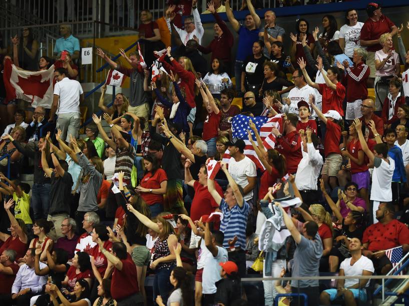 Torcida acompanha os Jogos Pan-Americanos 2015, em Toronto, Canadá