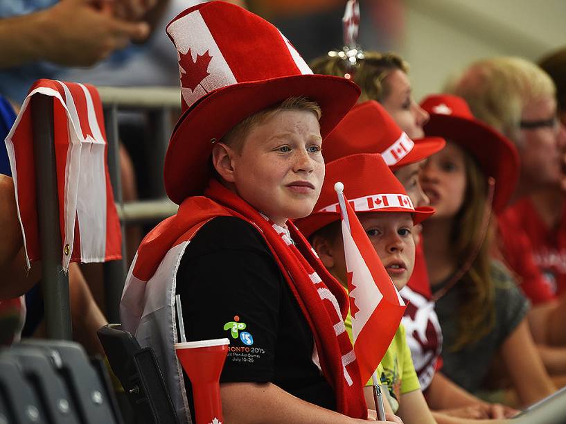 Torcida acompanha os Jogos Pan-Americanos 2015, em Toronto, Canadá