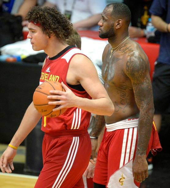 Treino do Cleveland Cavaliers no ginásio do Flamengo, no Rio