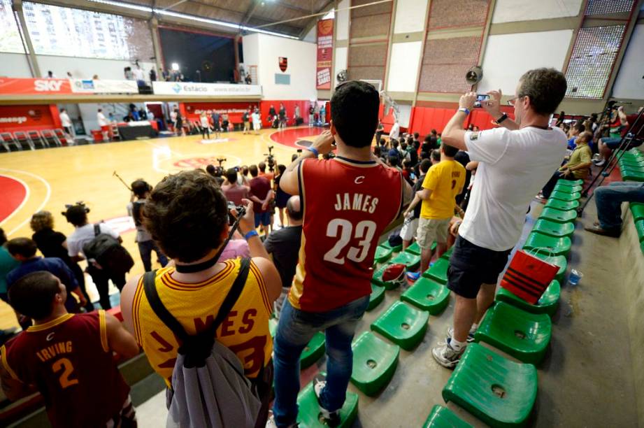 Treino do Cleveland Cavaliers no ginásio do Flamengo, no Rio