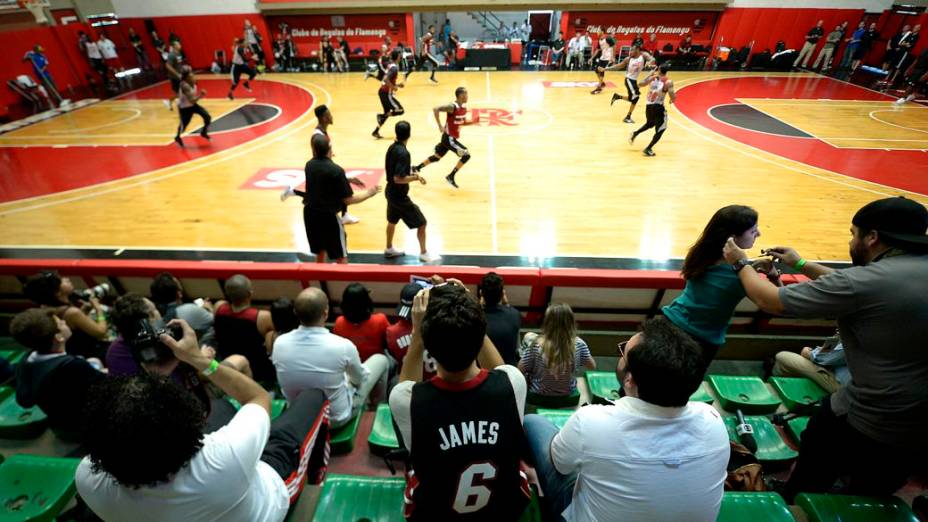 Treino do Miami Heat no ginásio do Flamengo, no Rio