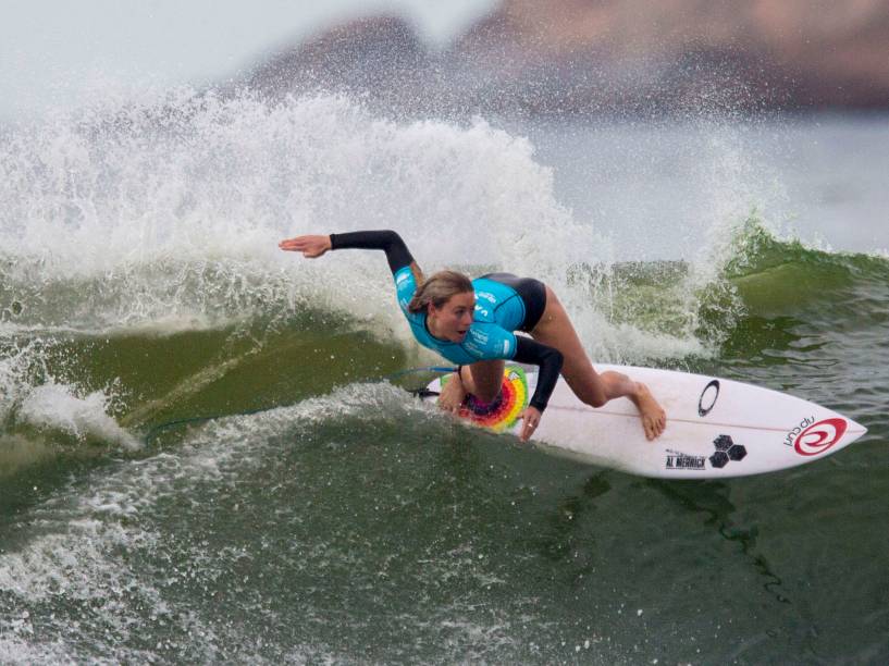 A australiana Nick Van Dijk na Rio Pro feminina