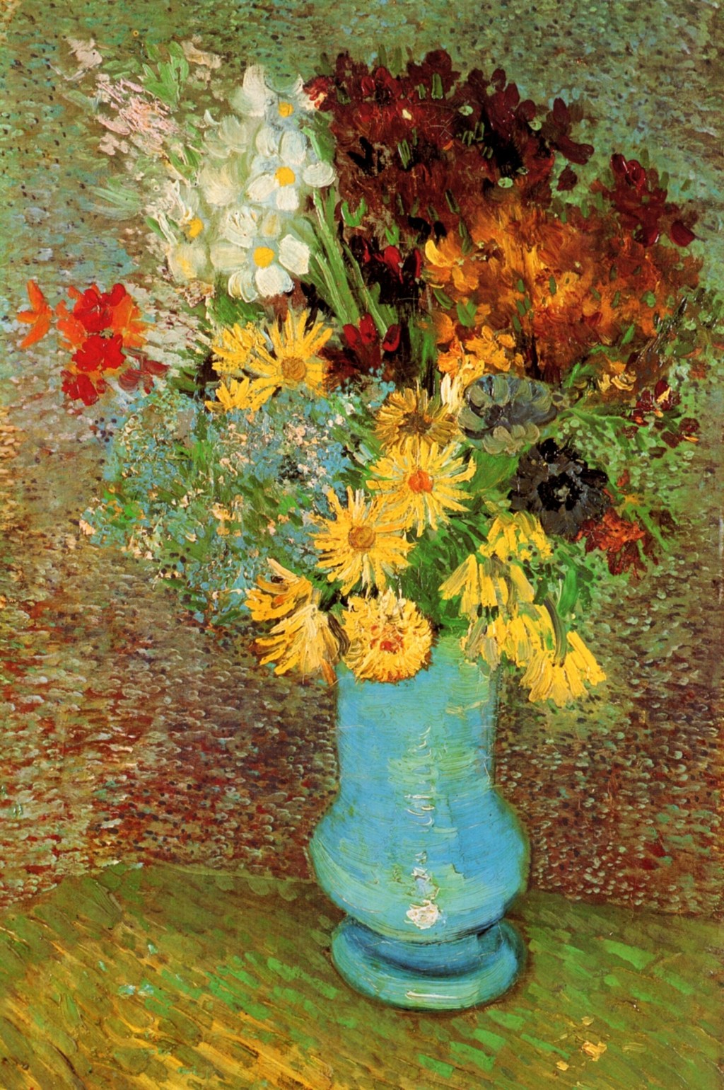 Obra 'Vaso com Margaridas e Papoulas', de Vincent Van Gogh