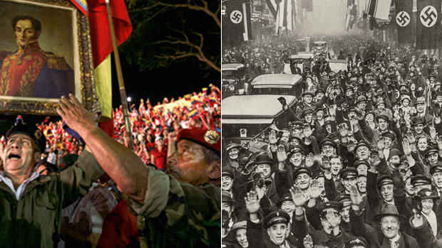 DITADORES - Caracas (2009) e Alemanha (1935). Chávez e Hitler iludem as massas com plebiscitos