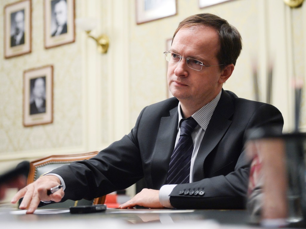 O ministro da Cultura da Rússia, Vladimir Medinsky