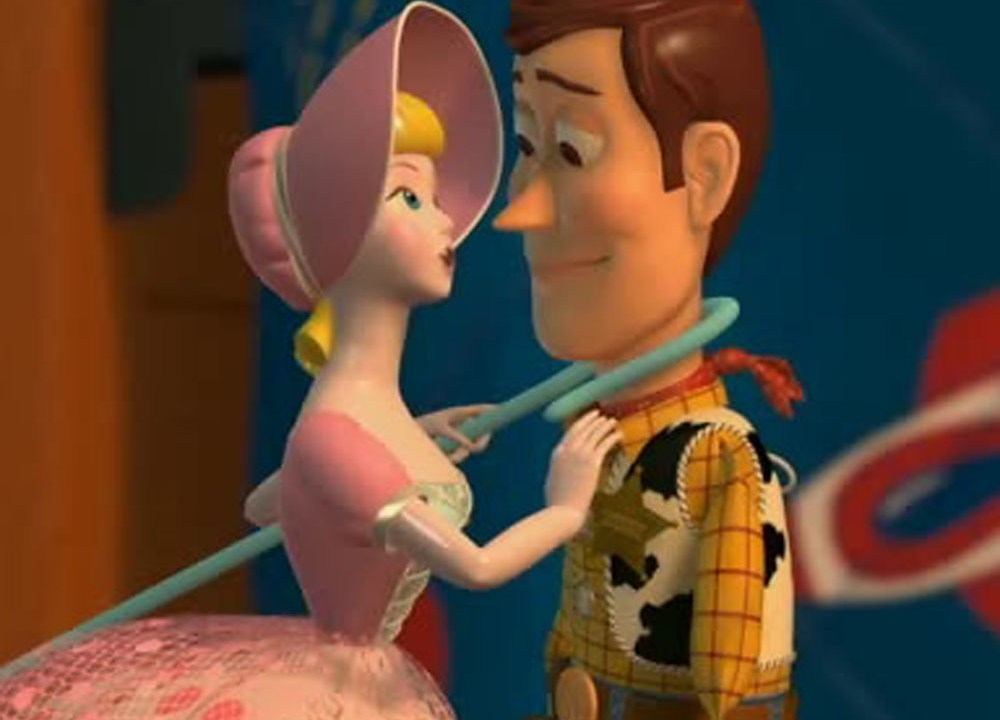 Bo Peep e o Xerife Woody, personagens de 'Toy Story'