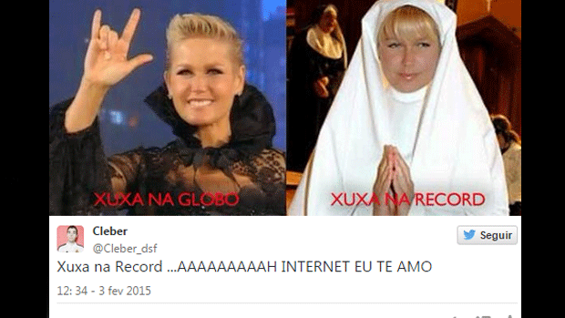 Xuxa antes e depois da Record