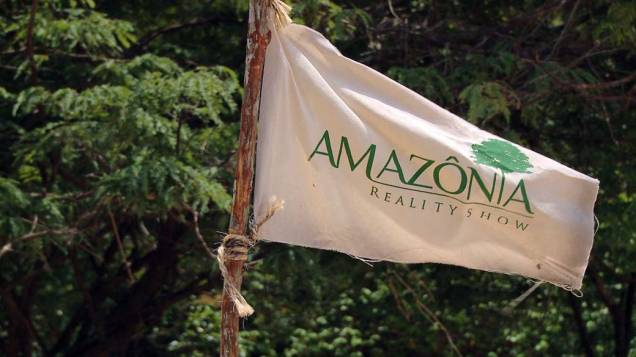 Bandeira do programa <em>Amazônia</em>, reality show da Record