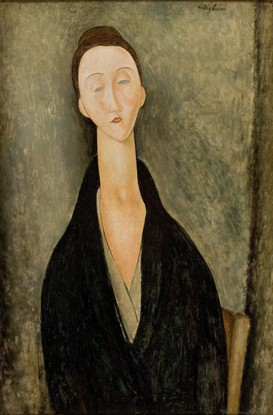 Reprodução da tela "Lunia Czechowska", de Amedeo Modigliani