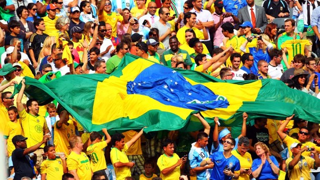 Torcida brasileira durante amistoso entre Brasil e Argentina