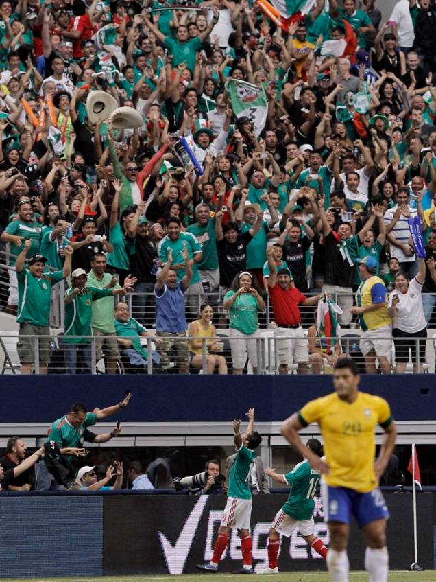 Amistoso entre Brasil e México, no Estádio dos Cowboys, em Dallas, no Texas