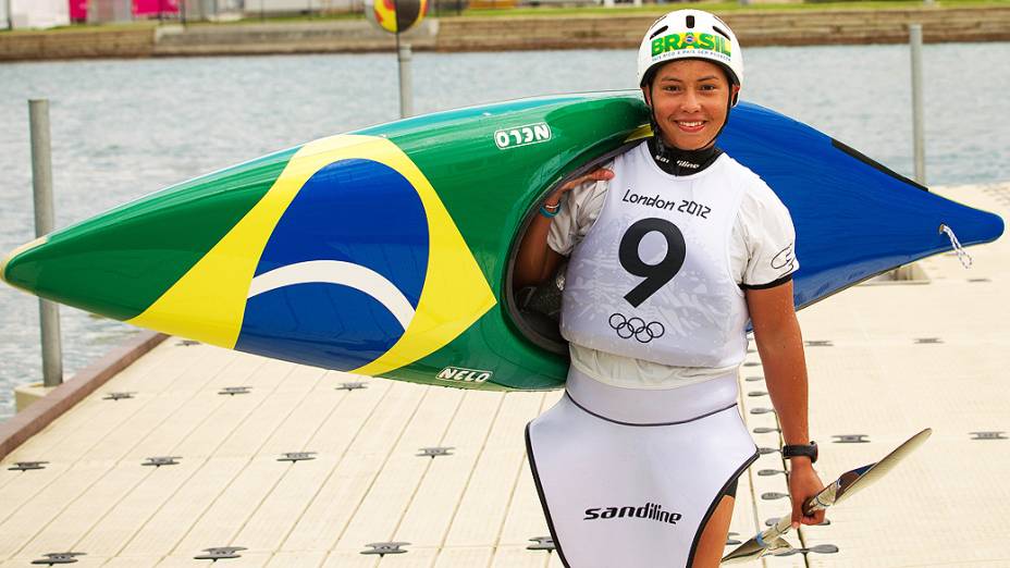 Ana Vargas, durante treinos em Lee Valley, Inglaterra