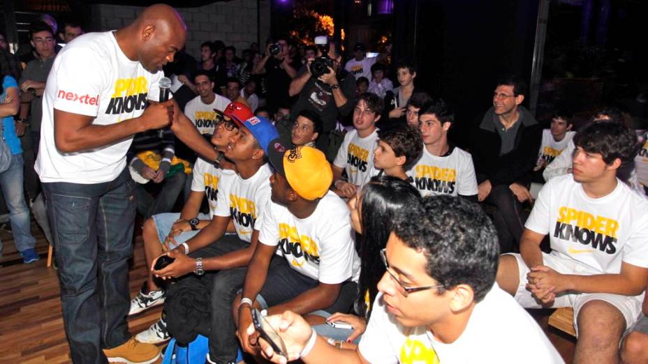 Anderson Silva em evento da Nike no Rio de Janeiro