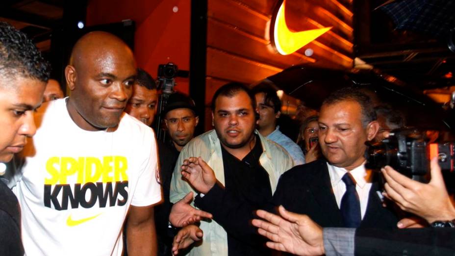 Anderson Silva em evento da Nike no Rio de Janeiro