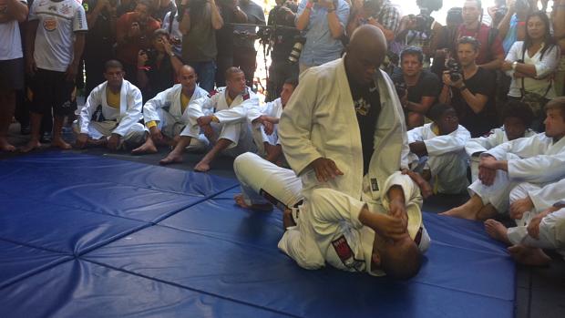 Anderson Silva nos treinos livres para o UFC 148