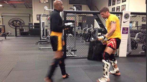 Anderson Silva nos treinos para a luta contra Chris Weidman, em 28 de dezembro