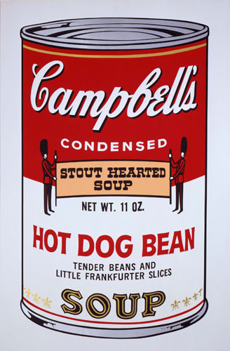 As famosas latas de sopa Campbells.