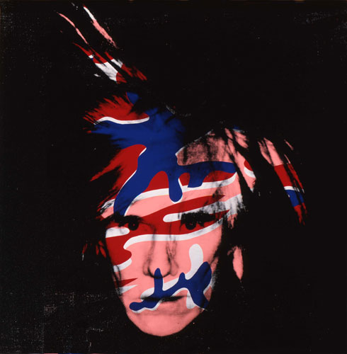 Um dos auto-retratos pintados por Warhol.