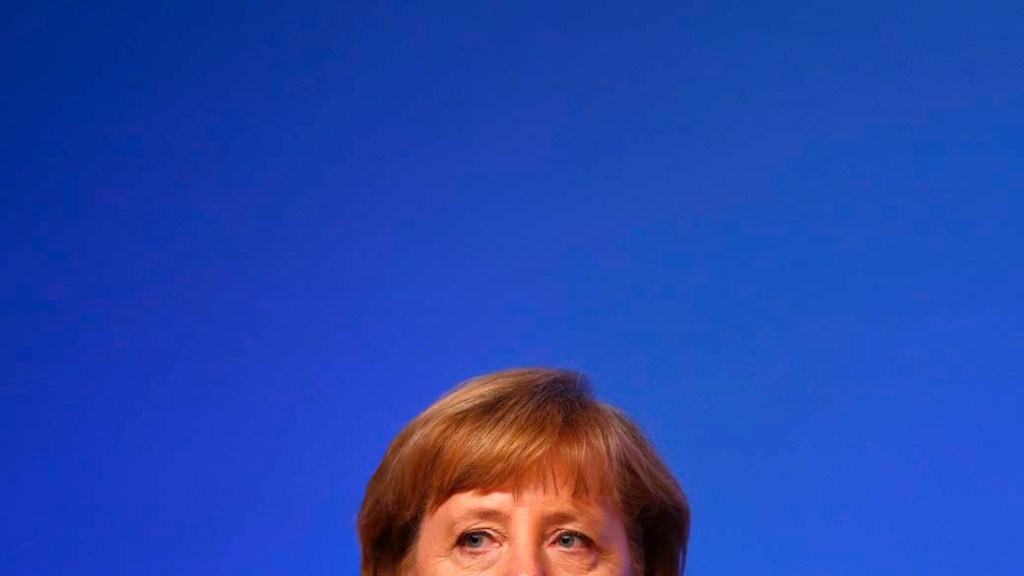 A chanceler alemã, Angela Merkel, durante Congresso do Partido CDU, em Hanover