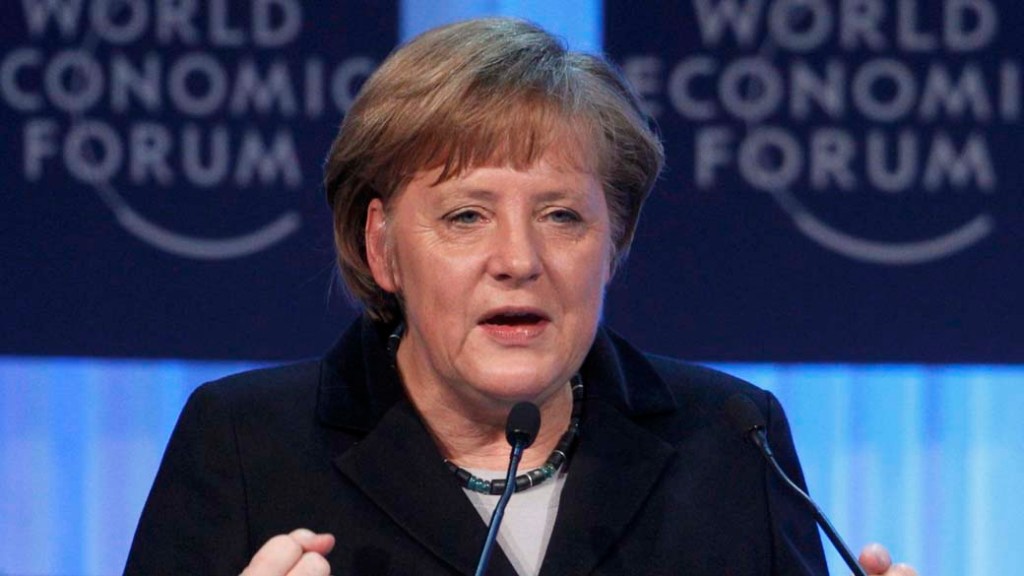 Angela Merkel no Fórum Econômico Mundial de Davos