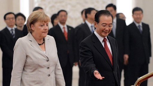 Angela Merkel em encontro com Wen Jiabao