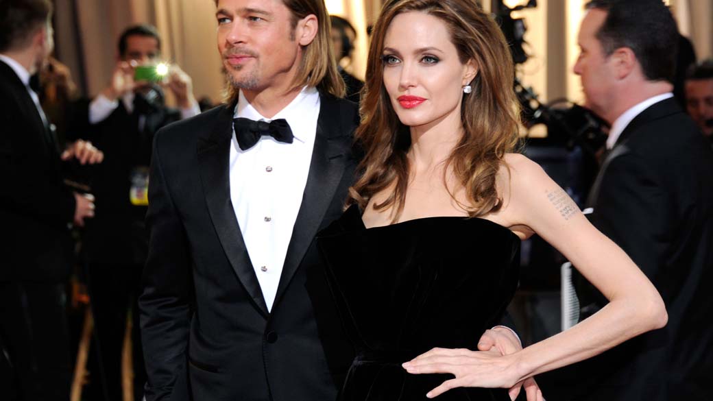 Angelina Jolie durante o Oscar 2012