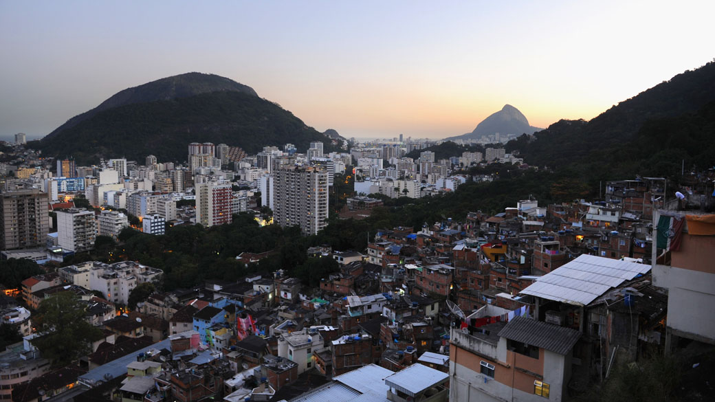 Vista do morro Santa Marta, Rio de Janeiro