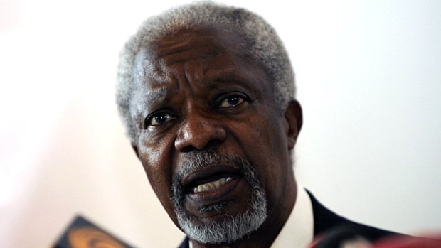 'É cedo demais para assegurar que o plano falhou', diz Kofi Annan