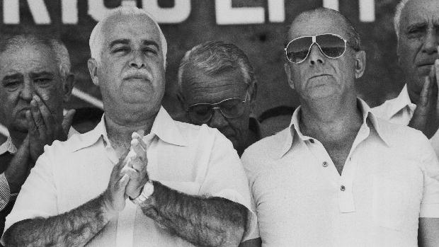 Antônio Carlos Magalhães, governador da Bahia, ao lado do presidente João Figueiredo
