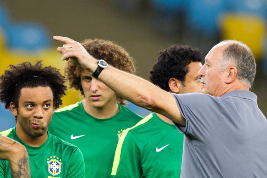 Treino da seleção brasileira no Rio de Janeiro, antes da final contra a Espanha, pela Copa das Confederações