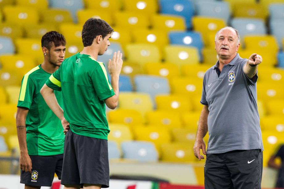 Treino da seleção brasileira no Rio de Janeiro, antes da final contra a Espanha, pela Copa das Confederações