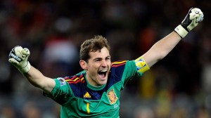Iker Casillas comemora a conquista da Copa do Mundo da África do Sul