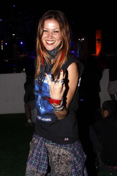Ellen Jabour no terceiro dia do Rock in Rio, em 25/09/2011