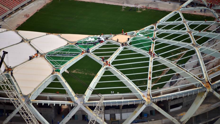 Arena da Amazônia, em Manaus: morte de dois operários em menos de 24 horas