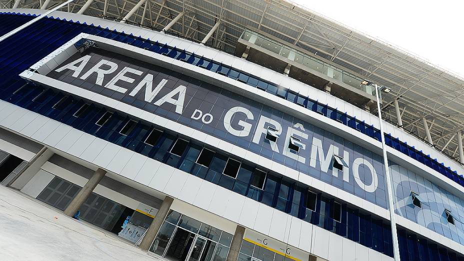 Preparativos para a inauguração da nova Arena do Grêmio, em Porto Alegre