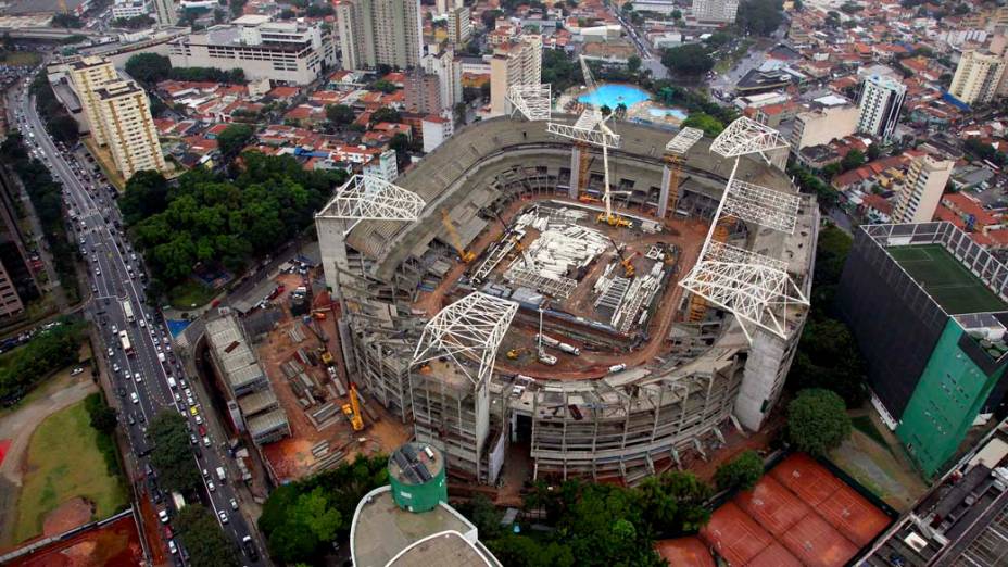 Arena Palestra Itália, o novo estádio do Palmeiras, em maio de 2013