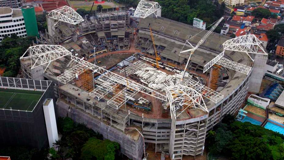 Arena Palestra Itália, o novo estádio do Palmeiras, em maio de 2013