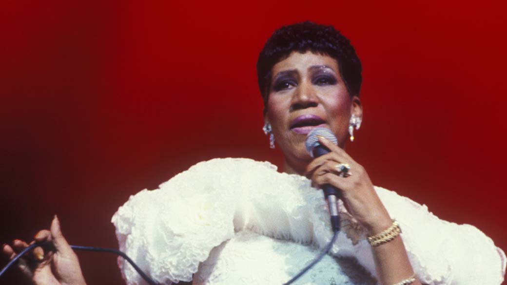Aretha Franklin em show de 1989, nos Estados Unidos