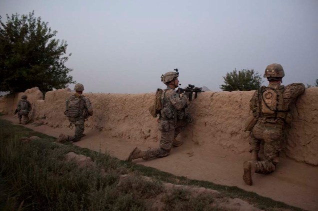 Soldados americanos em serviço na região de Arghandab