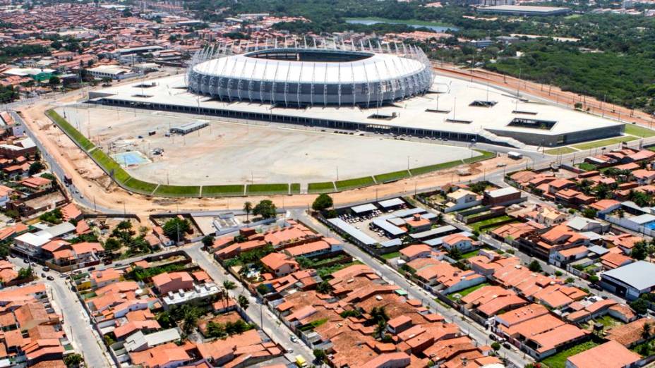 Os arredores da Arena Castelão, em Fortaleza, em março de 2013