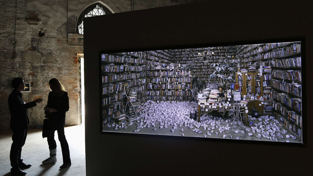 Obra Transfiguração do artista chinês He Yunchang, na 55ª Bienal de Veneza