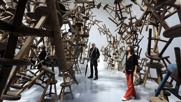 Instalação do chinês Ai Weiwei na Bienal de Veneza, na Itália