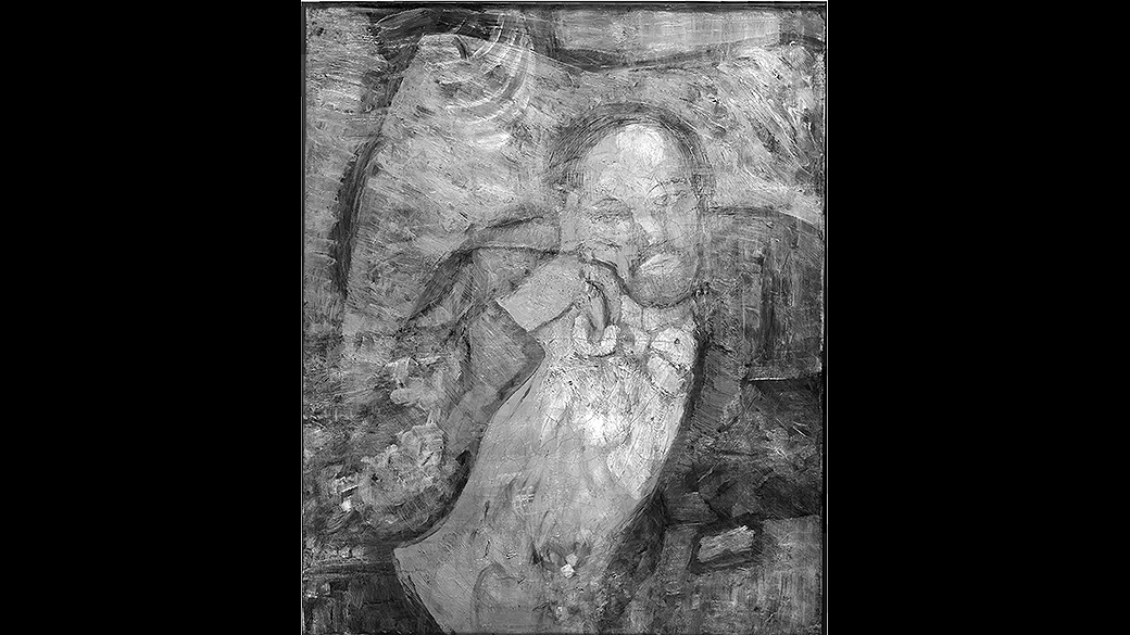 Imagem descoberta sob a obra 'Quarto Azul' de Pablo Picasso