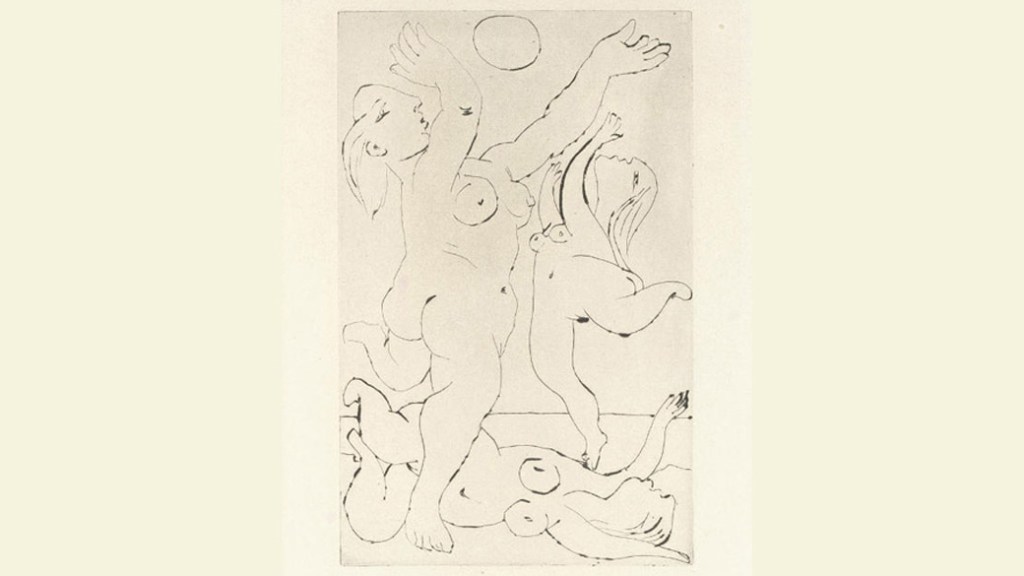 Gravura de Pablo Picasso intitulada Jeu sur la Plage, de 1933, foi vendida em Londres por 38.500 dólares
