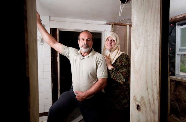 Abdulrahman Zeitoun e sua mulher, Kathy. Sírio-americano, Zeitoun foi preso e acusado de terrorismo pela Guarda Nacional.