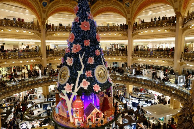 Árvore de Natal das galerias Lafayette, na França