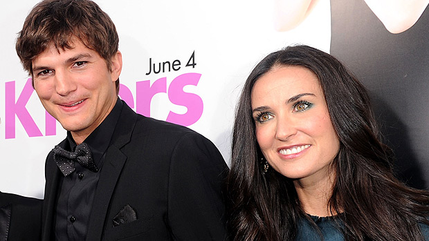 O casal de atores Ashton Kutcher e Demi Moore